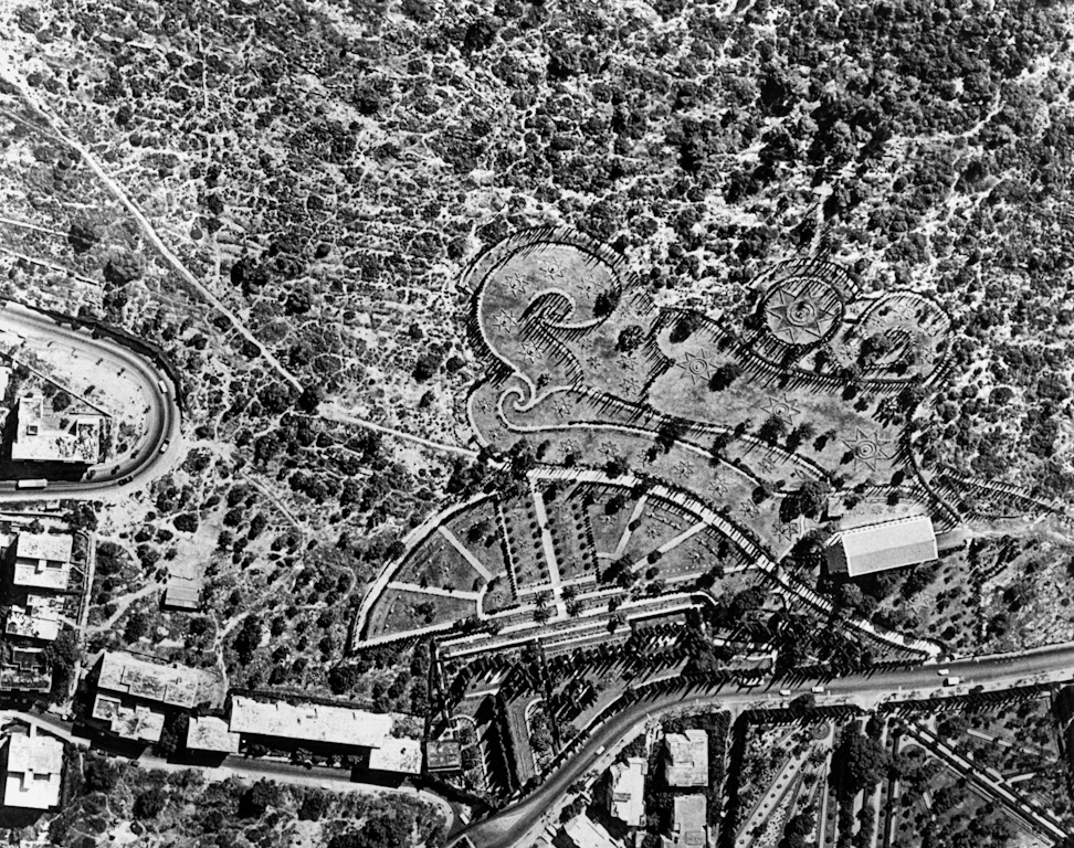 Mount Carmel above Haifa — the northern slope, aerial view 1960.
