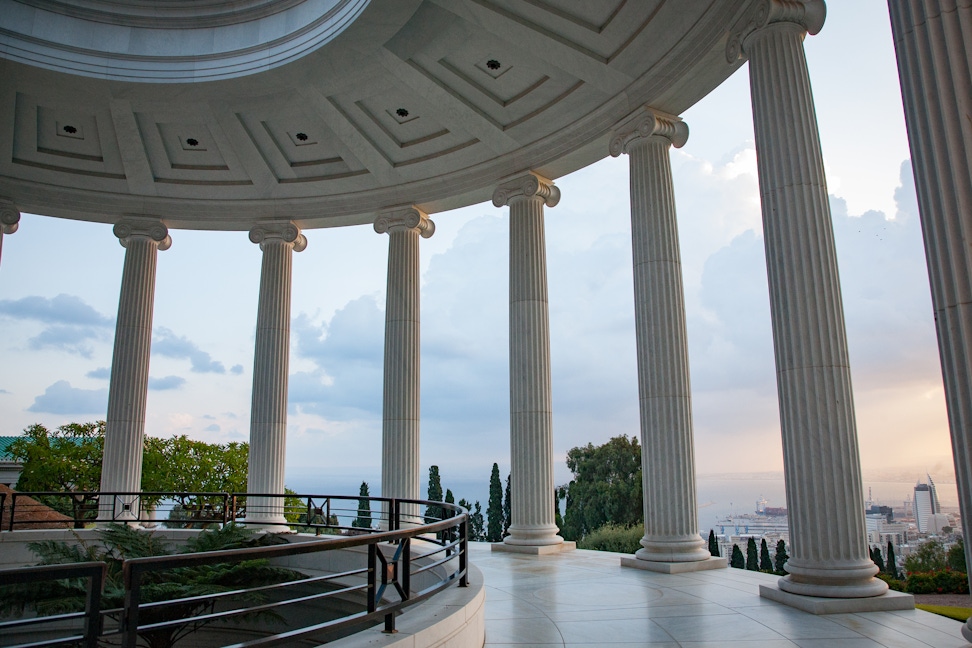 Solid Italian marble columns, dry-fit to the tightest tolerances.