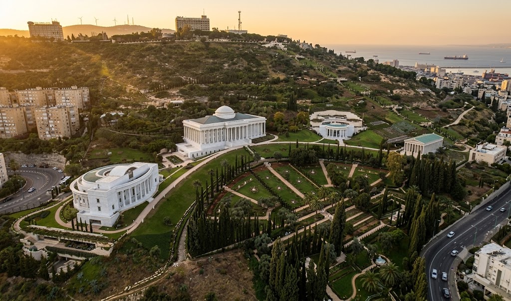 The Centre on the slope above Haifa Bay