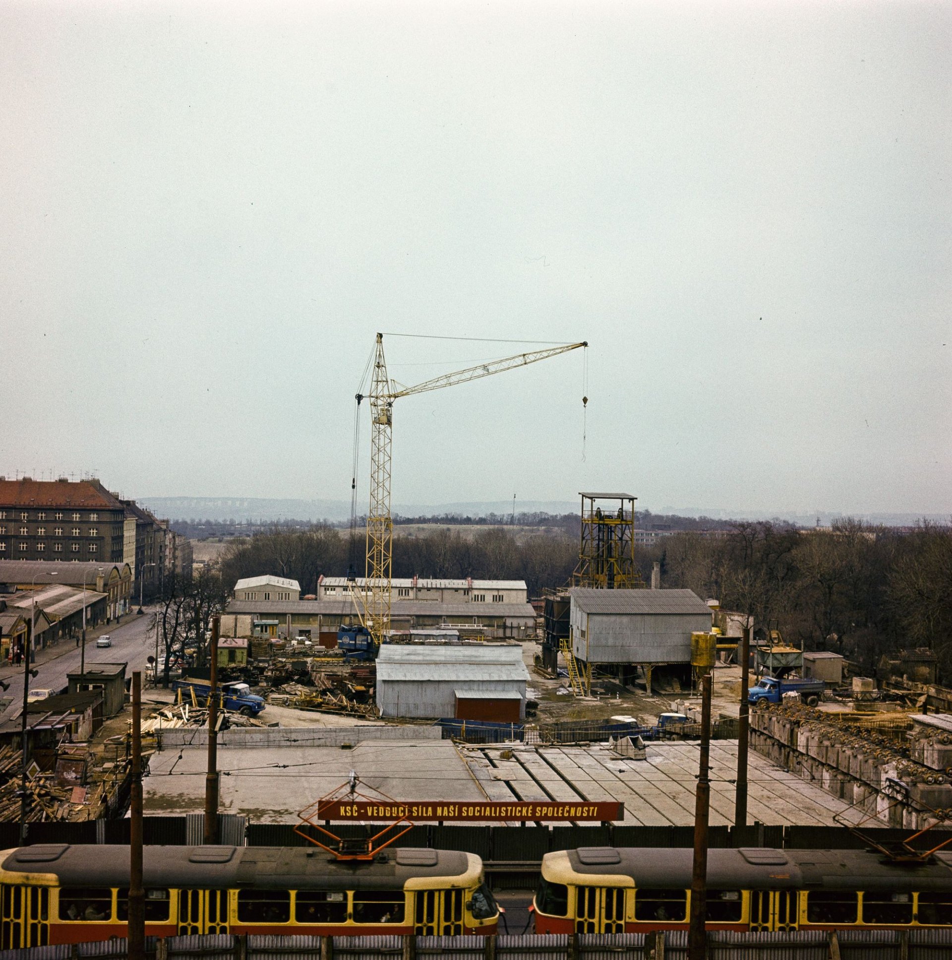 The open corner before construction